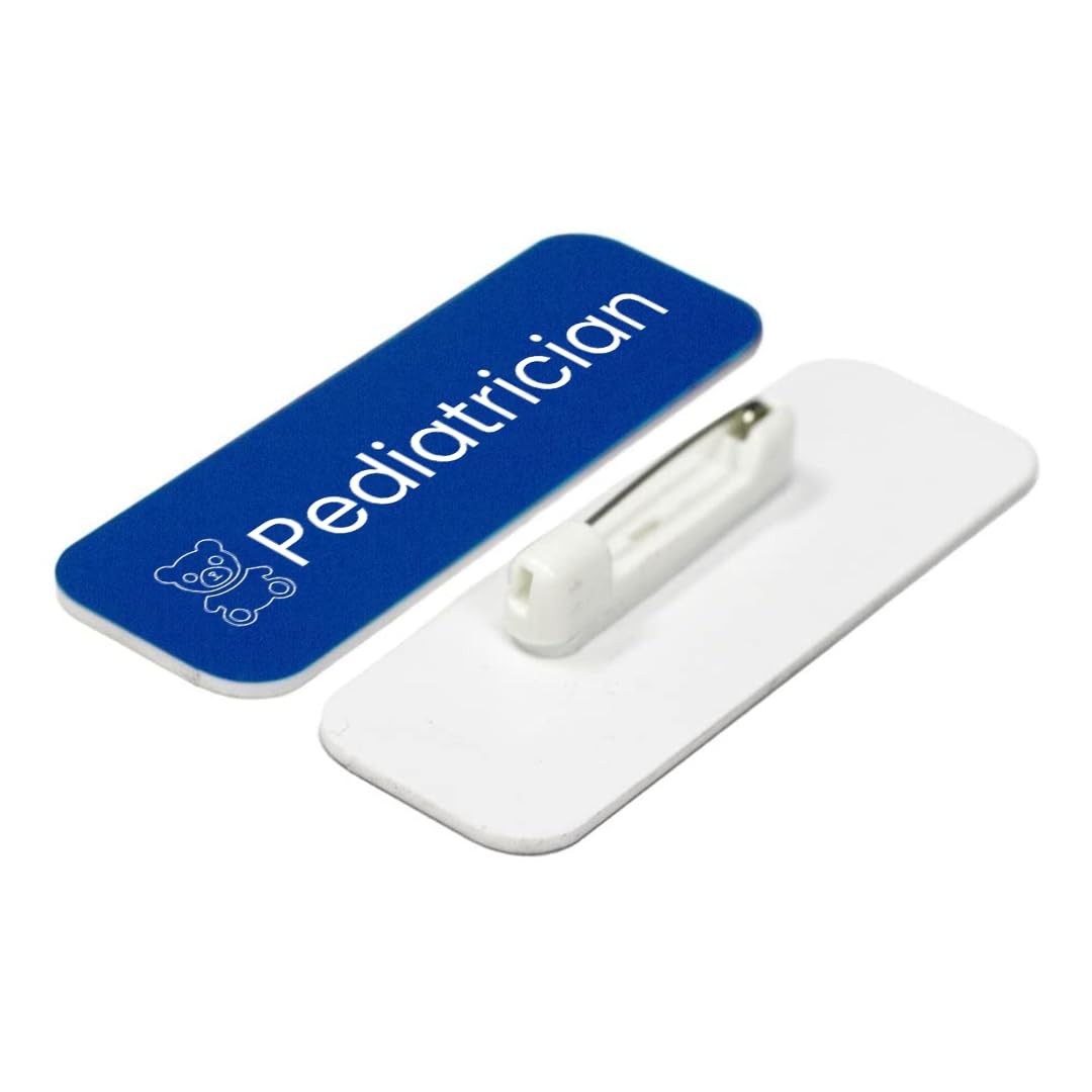 Pediatrician 1 x 3" Rounded Corner Name Badge | Medical Specialism Badges