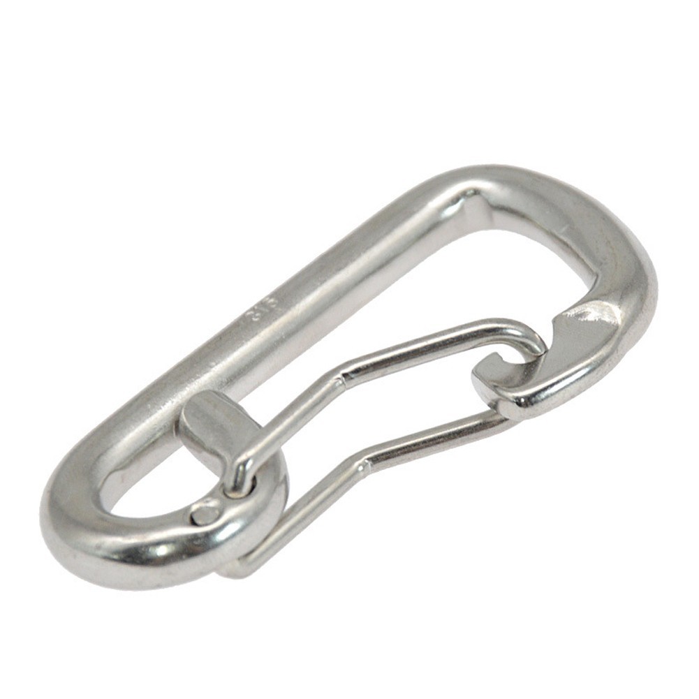 Scuba Diving 316 Stainless Steel Safety Buckle Camping Carabiner Hook 80mm