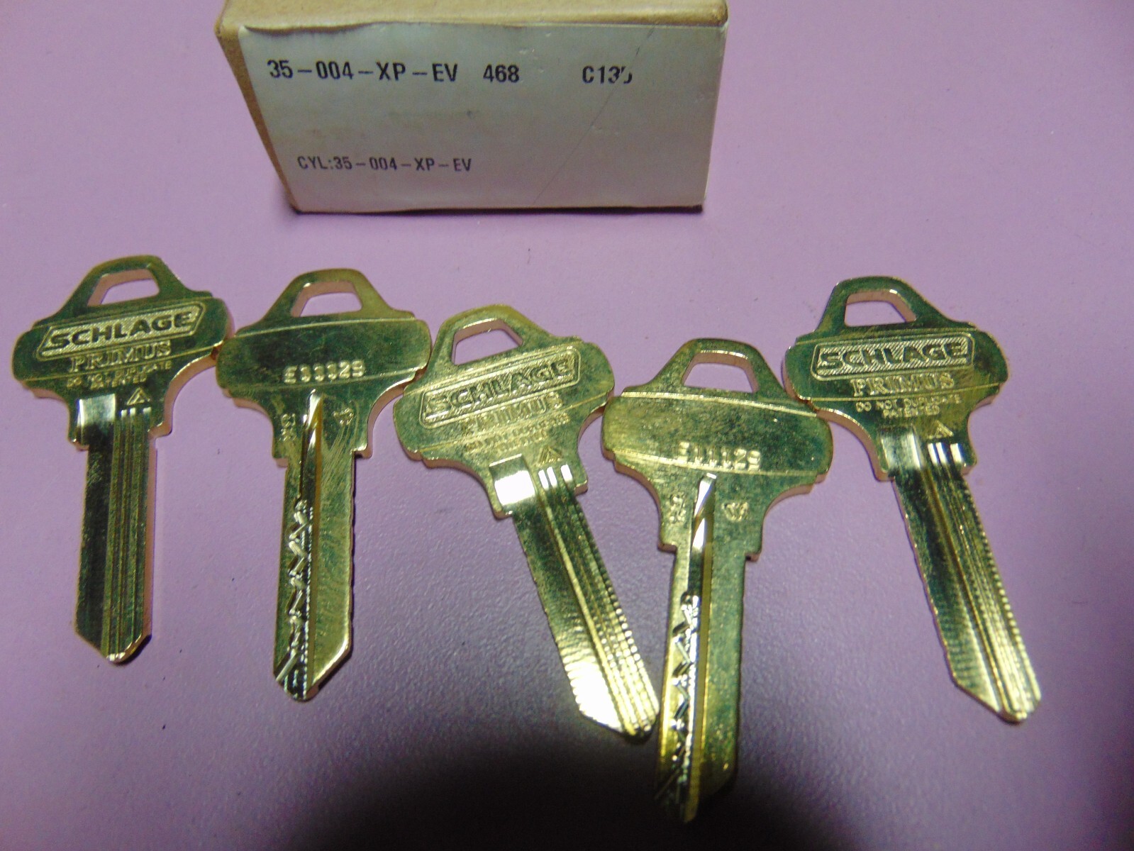 5 KEYS EVEREST PRIMUS SCHLAGE C135 KEYS UNCUT LOCKSMITH