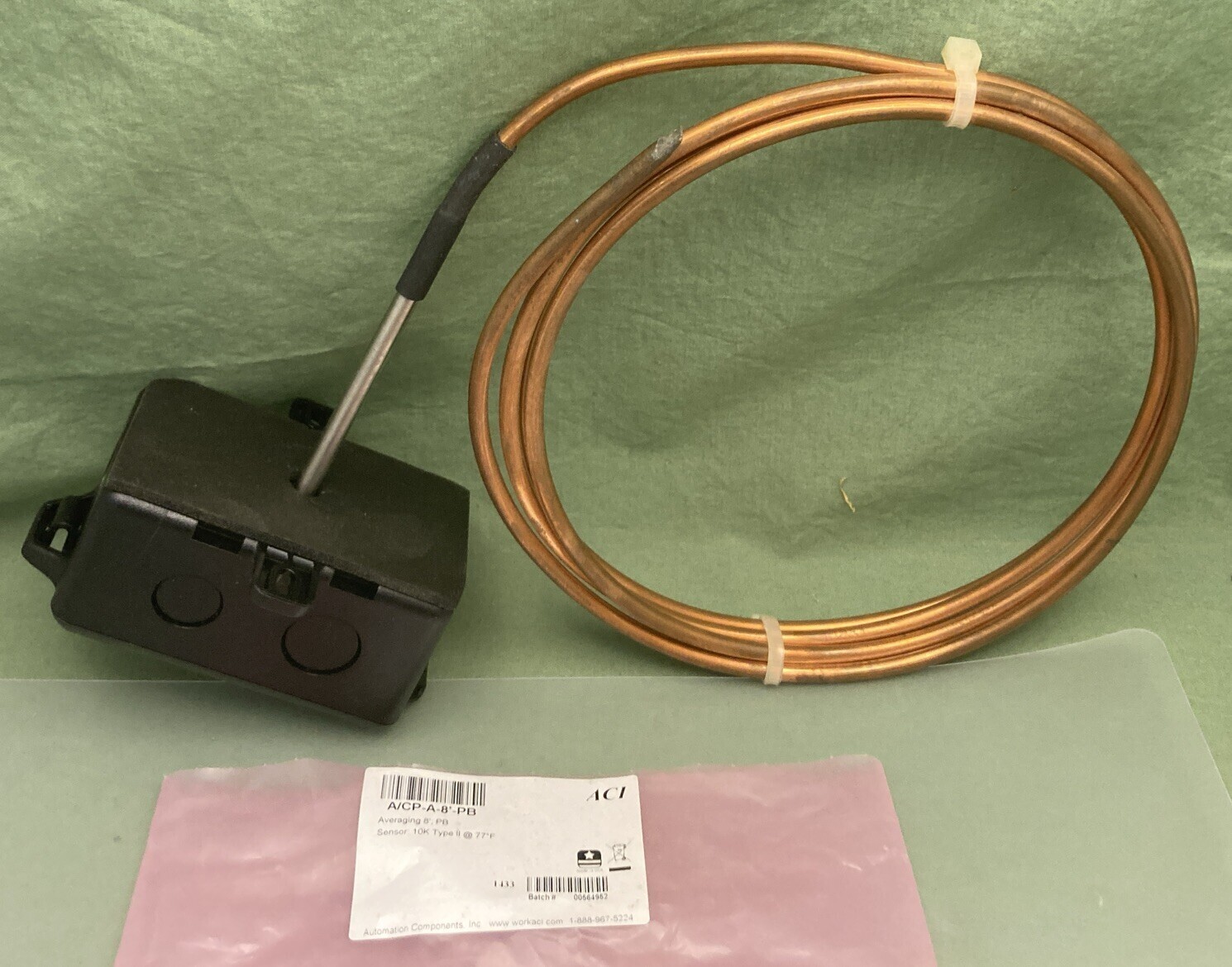 NEW ACI A/CP-A-8'-PB TEMP SENSOR, AVG, FLEXIBLE, 10K TYPE II, 8.00' PROBE