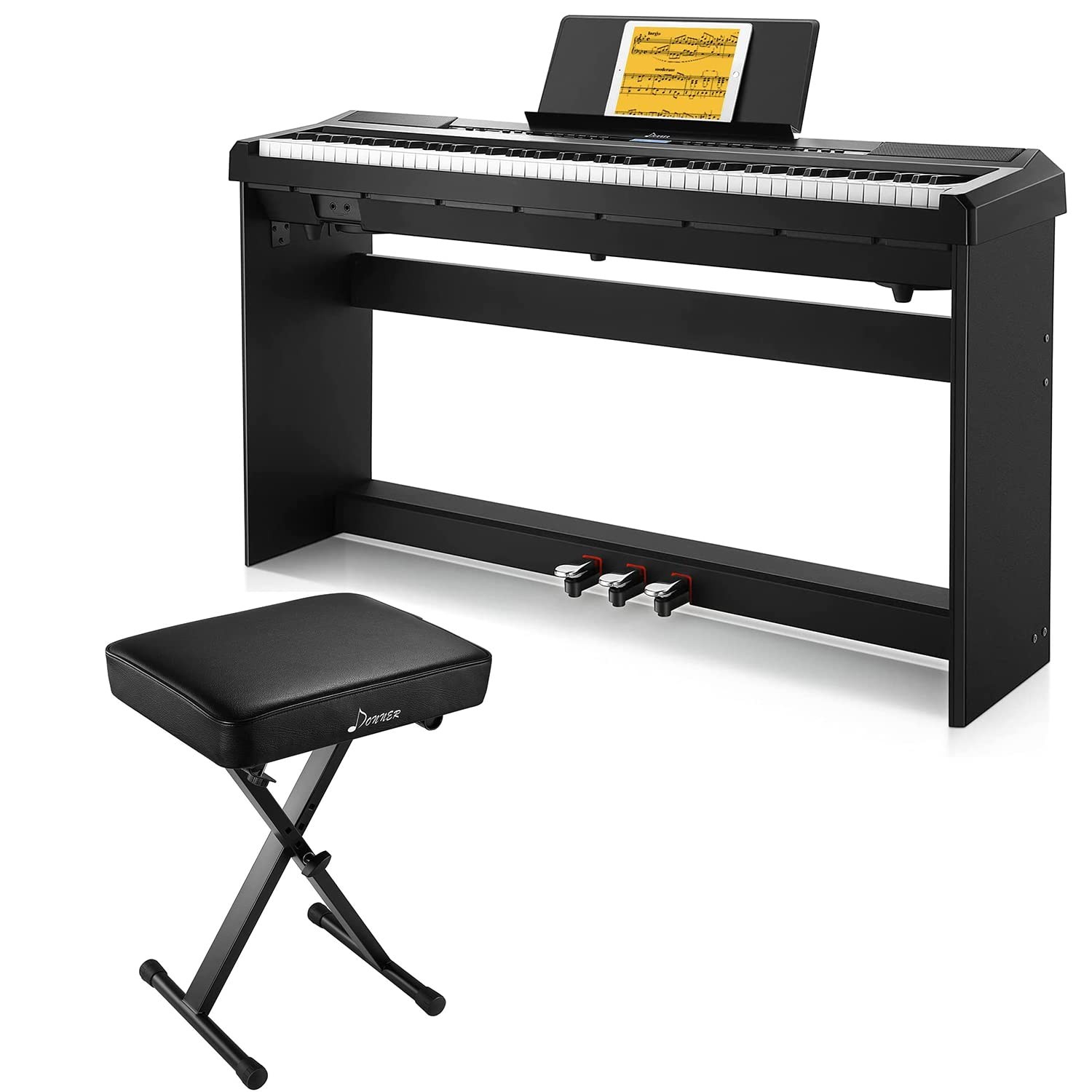 Donner DEP-20 Beginner Digital Piano + Bench Black