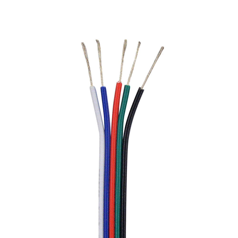 2 3 4 5 pin RGB RGBW extension cable cord Led power pixel wire 22AWG 1m-100m
