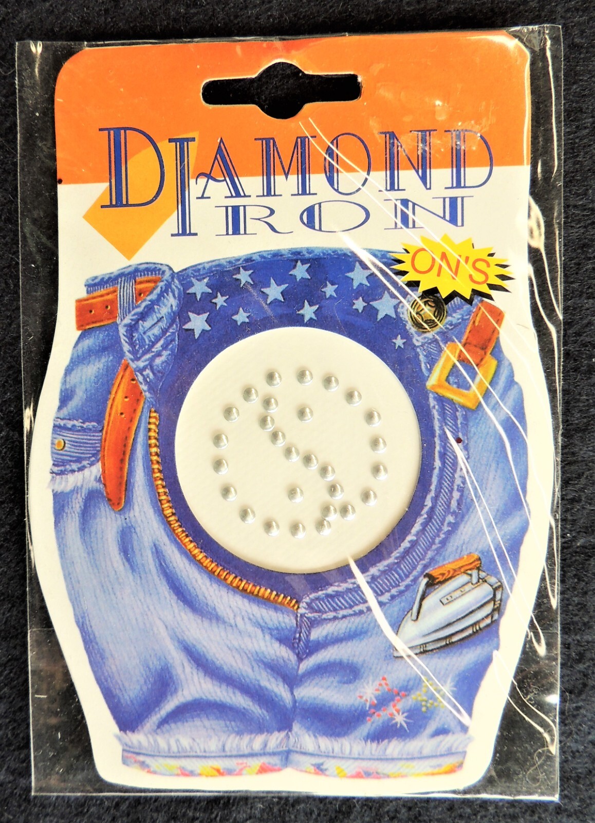 Yin/Yang Symbol Diamond Iron-Ons RhineStuds Decoration Silver 1-1/4" Diameter