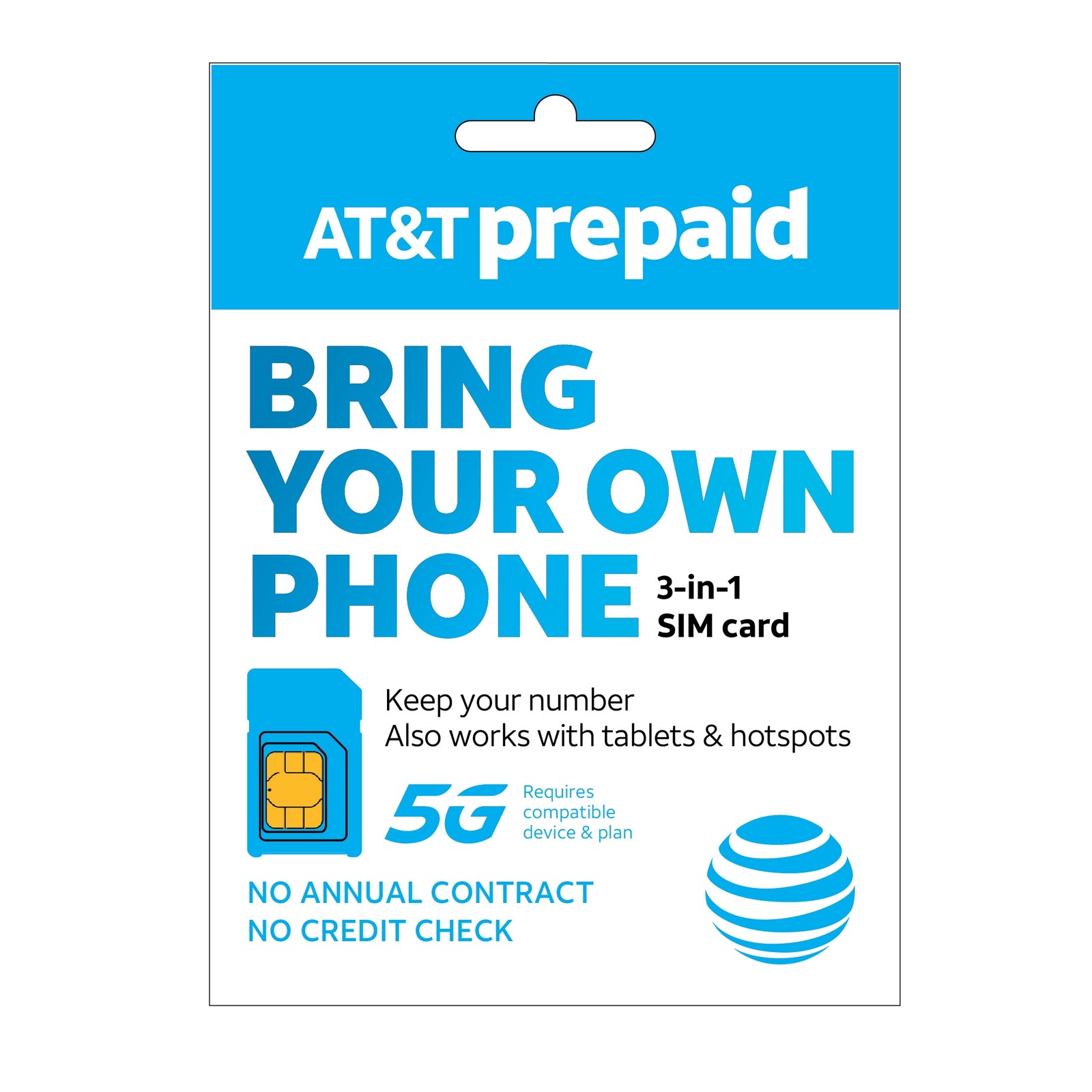 AT&T 5G & 4G TRIPLE SIM CARD "3 IN 1"  NANO 4FF 4G 5G LTE GSM • ATT Lot of 10