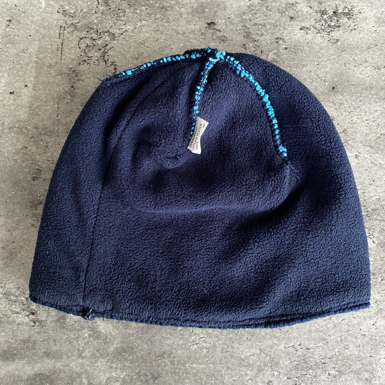 Super-Grei Norges Skiforbund Beanie Blue Ski Hat Fleece Lined One Size