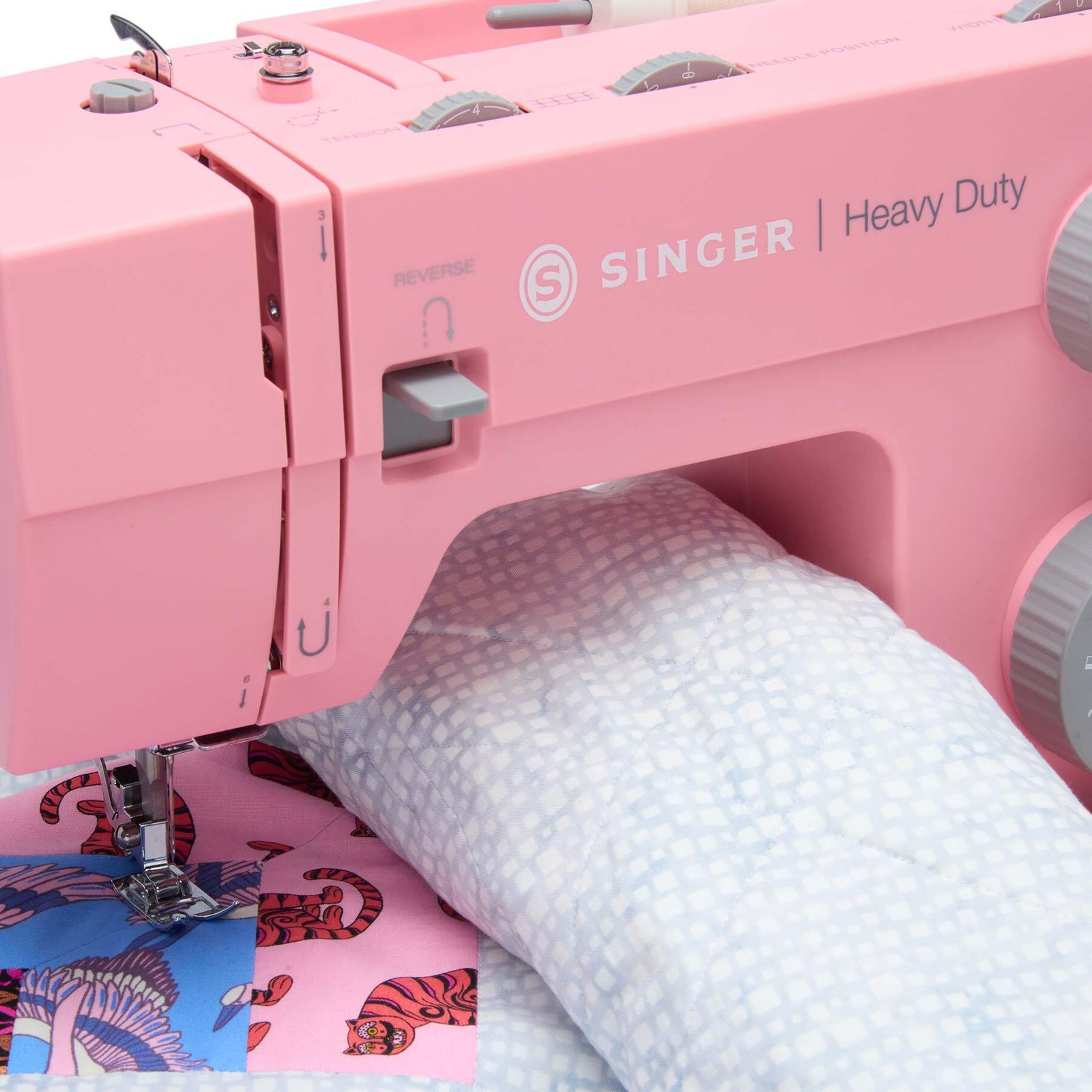 SINGER® Heavy Duty 4411 Pink Sewing Machine & Extension Table Bundle