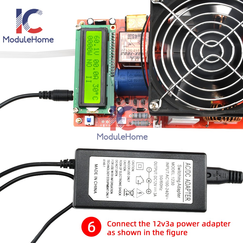ZVS 2000W High Voltage Induction Heater Module Flyback Driver Heating Board DC
