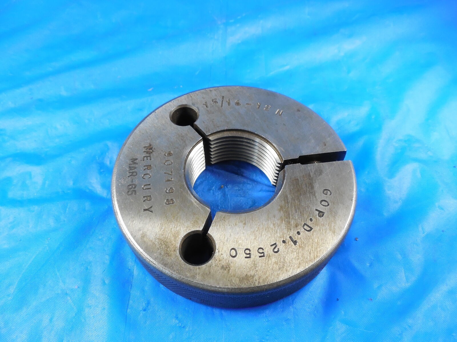 1 5/16 12 N THREAD RING GAGE .9375 GO ONLY P.D. = 1.2550 QUALITY INSPECTION TOOL