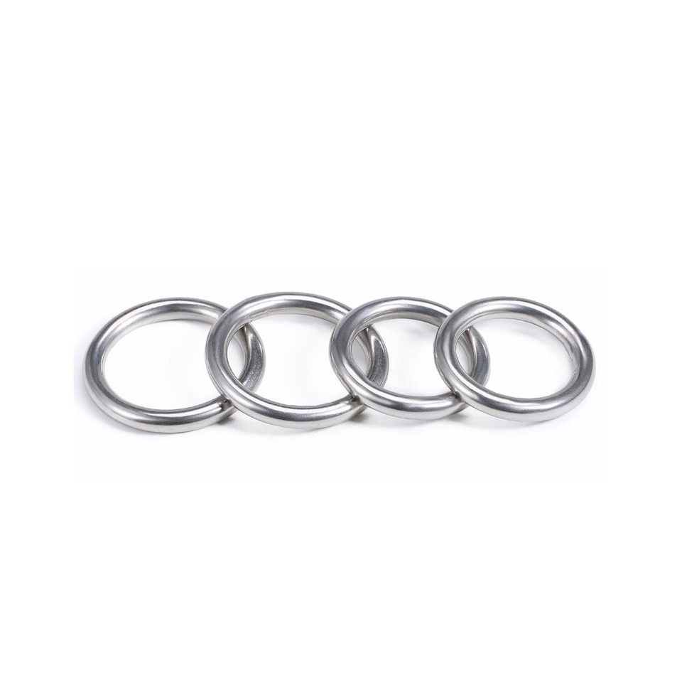 304 Stainless Steel Round Rings Heavy Duty Solid Metal O Ring Welded Smooth