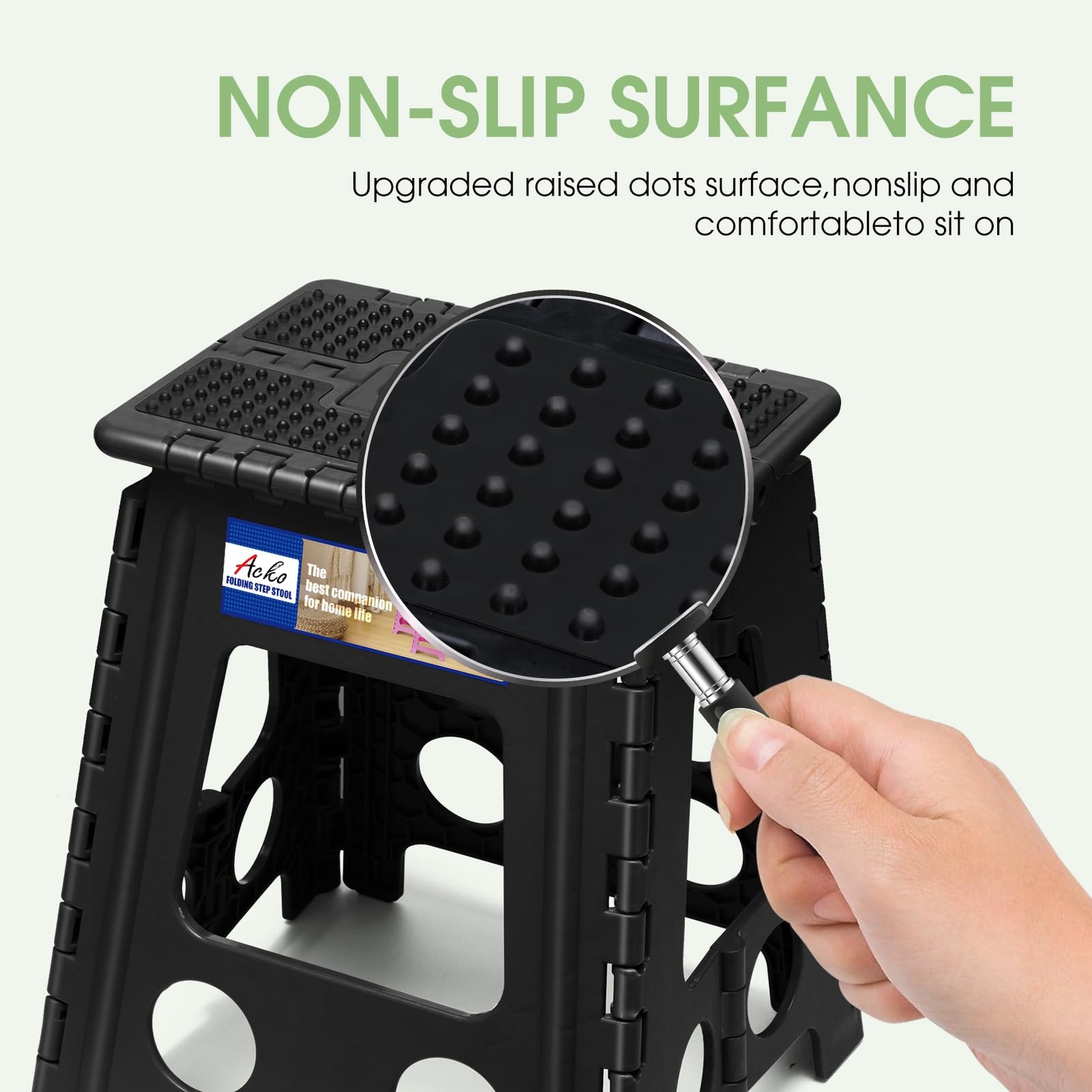 Folding Step Stool Foldable 16 Inch Stools for Adults and KidsPlastic Stools ...