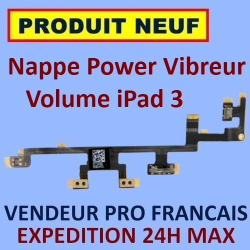 ✖ Flat Flex Volume and Vibration Power Buttons iPad 3 Wifi and Wifi 3G ✖