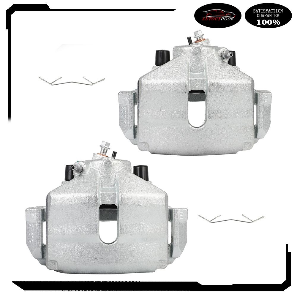 Front Brake Calipers w/ Bracket Set (2) For Volkswagen Beetle Jetta Golf Rabbit
