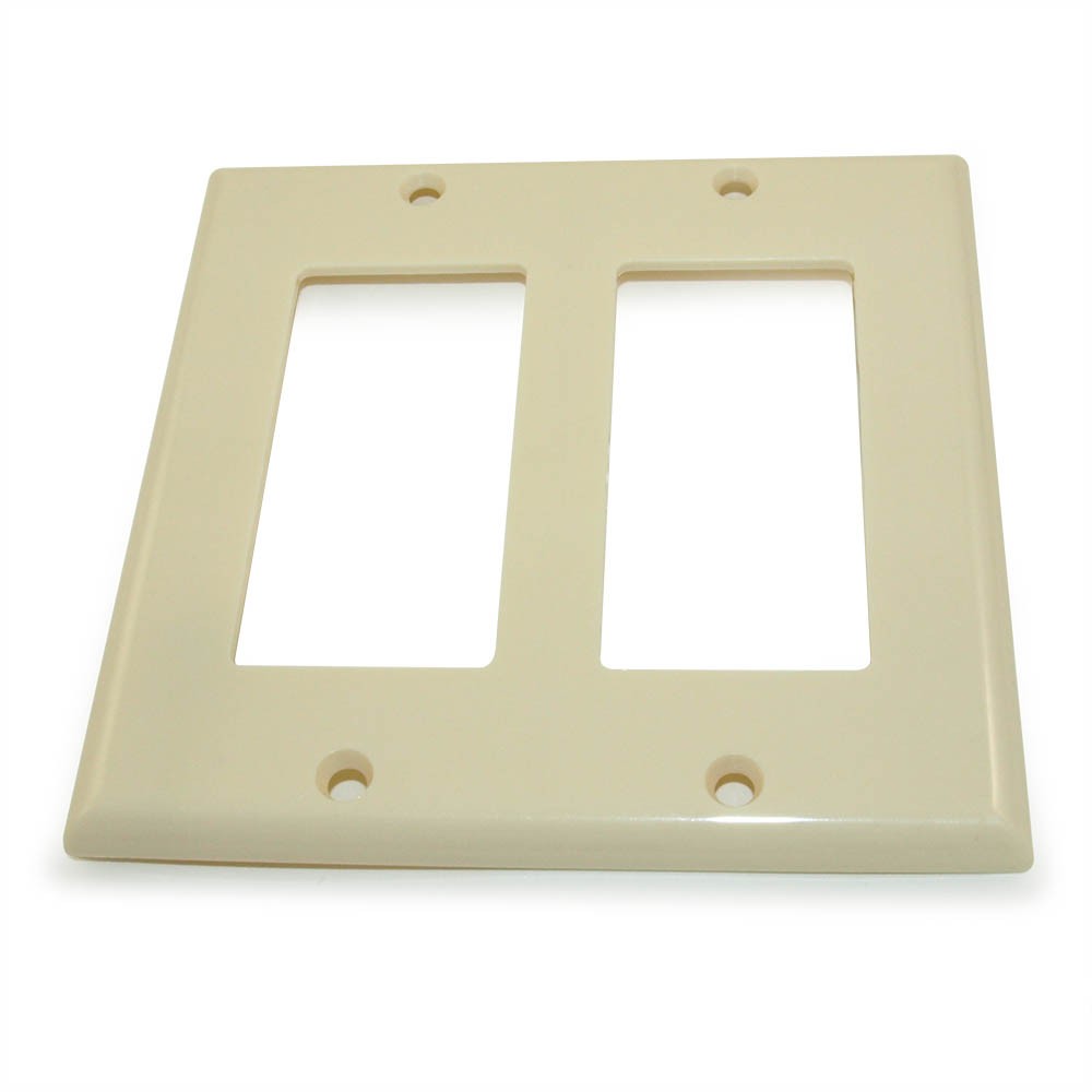 Wallplate: 2 Gang Decor Plate Frame  Ivory