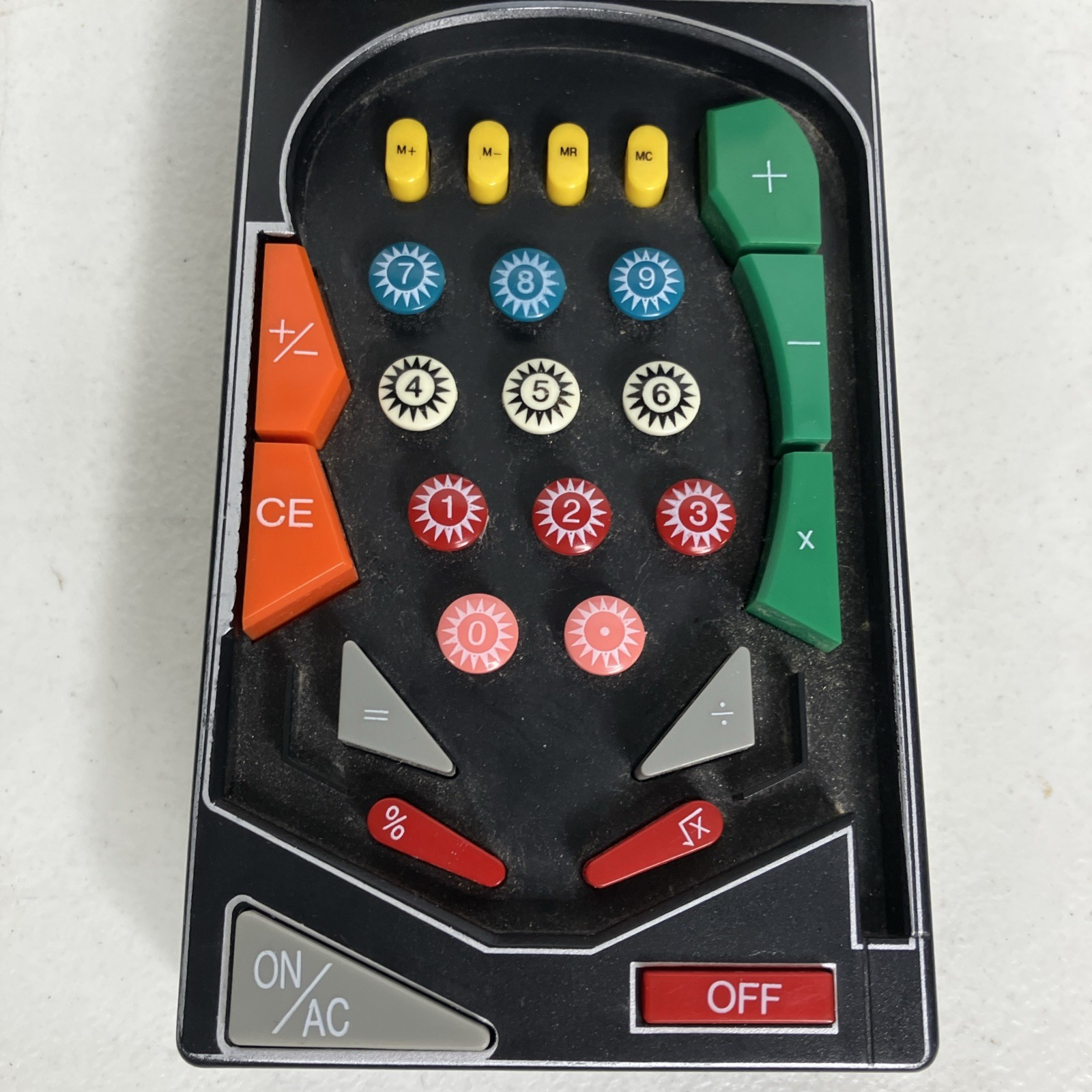 RARE HTF Fireball Mini Pinball Solar Powered Calculator 1991