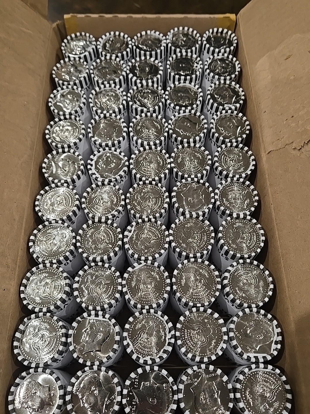 2025 D Kennedy Half Dollar Lot Of 2 BU Original Bank Wrapped Rolls Numismatic
