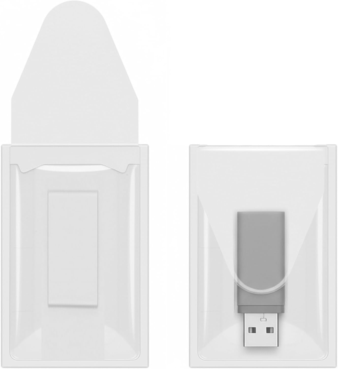 Professional USB Drive Adhesive Pockets | 10 Pack Transparent Storage Sleeves
