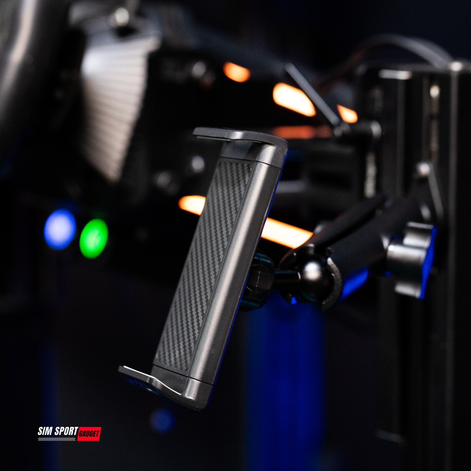 Heavy-Duty Tablet Holder for Sim Rig | Adjustable Swivel Mount | Sim Racing |