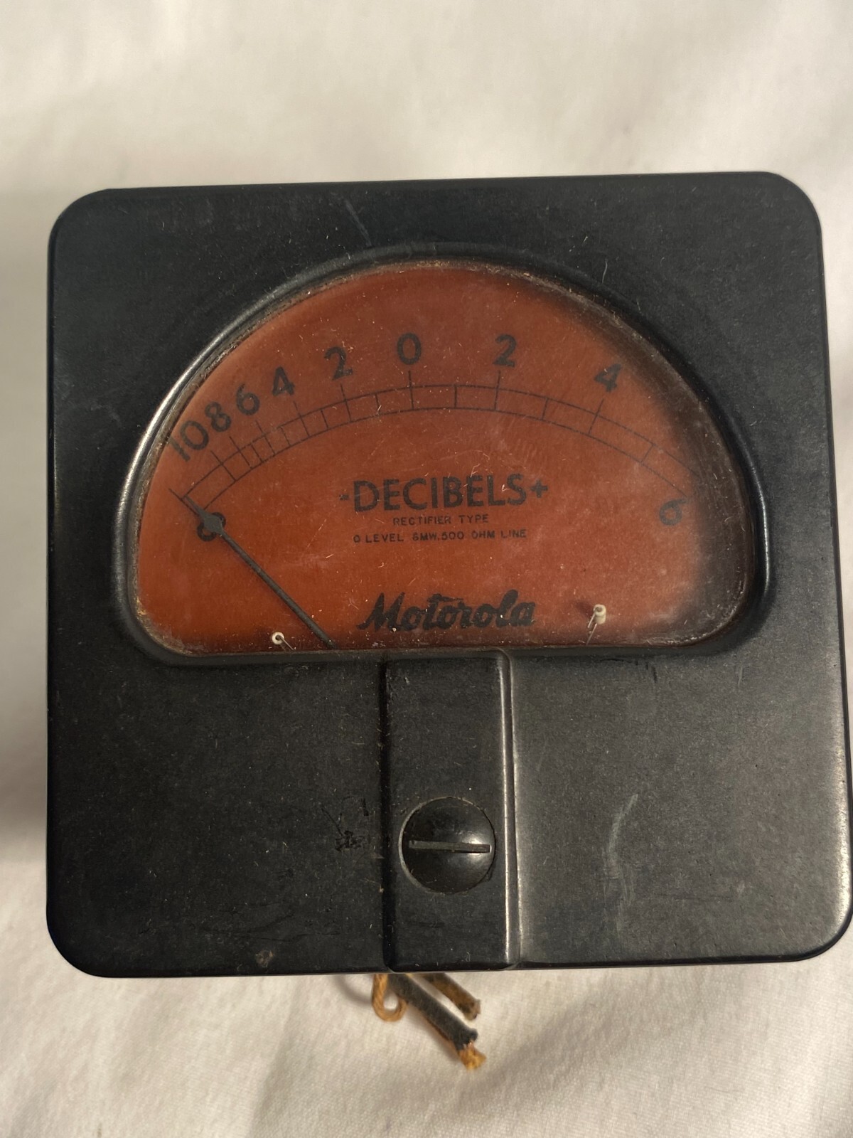 Motorola Decibels Meter Rectifier Type -15 to +6 Decibels 6MW.500 OHM Line