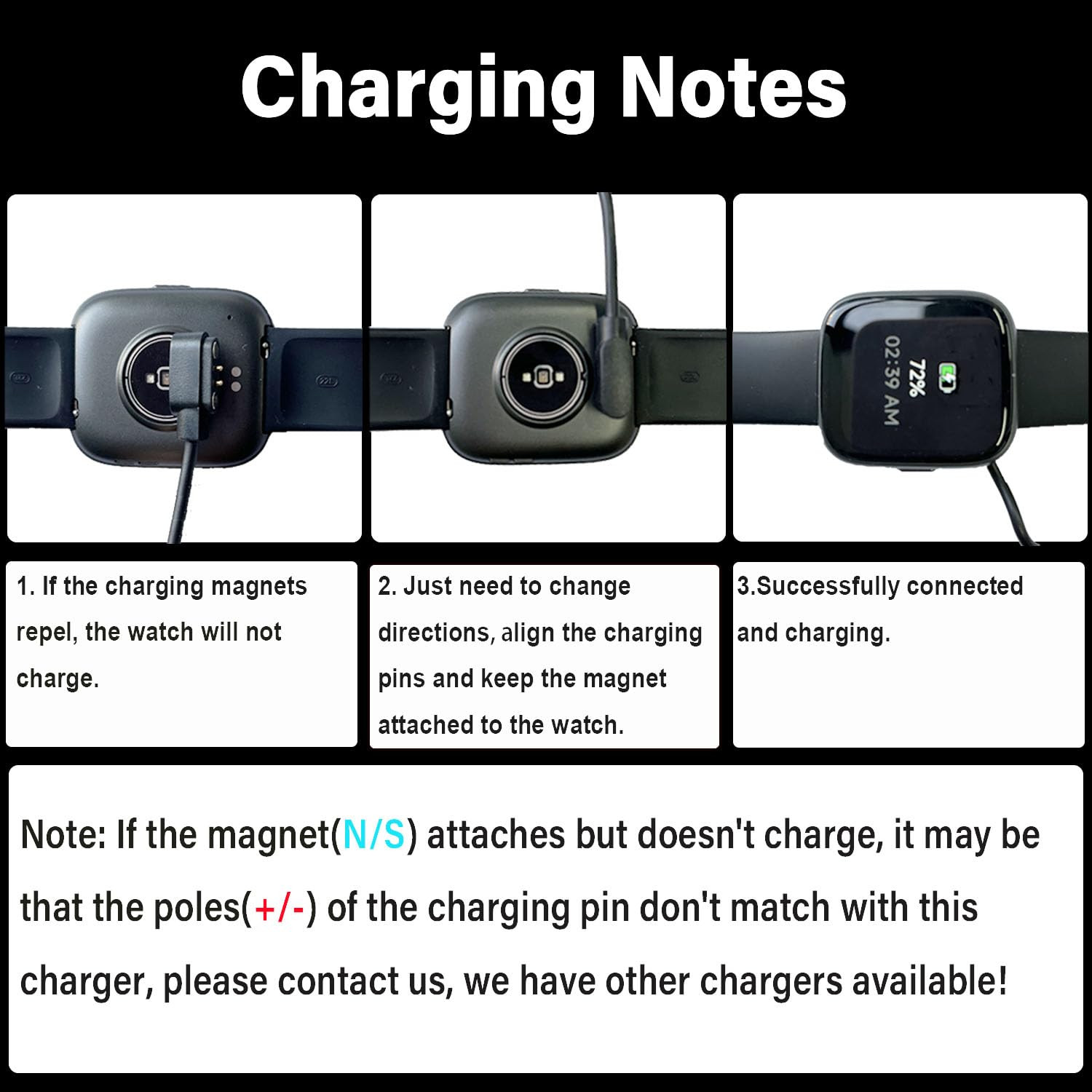 Compatible for Itouch Air 5 Smart Watch Charger, 2-Pack [Model a + Model B,Only