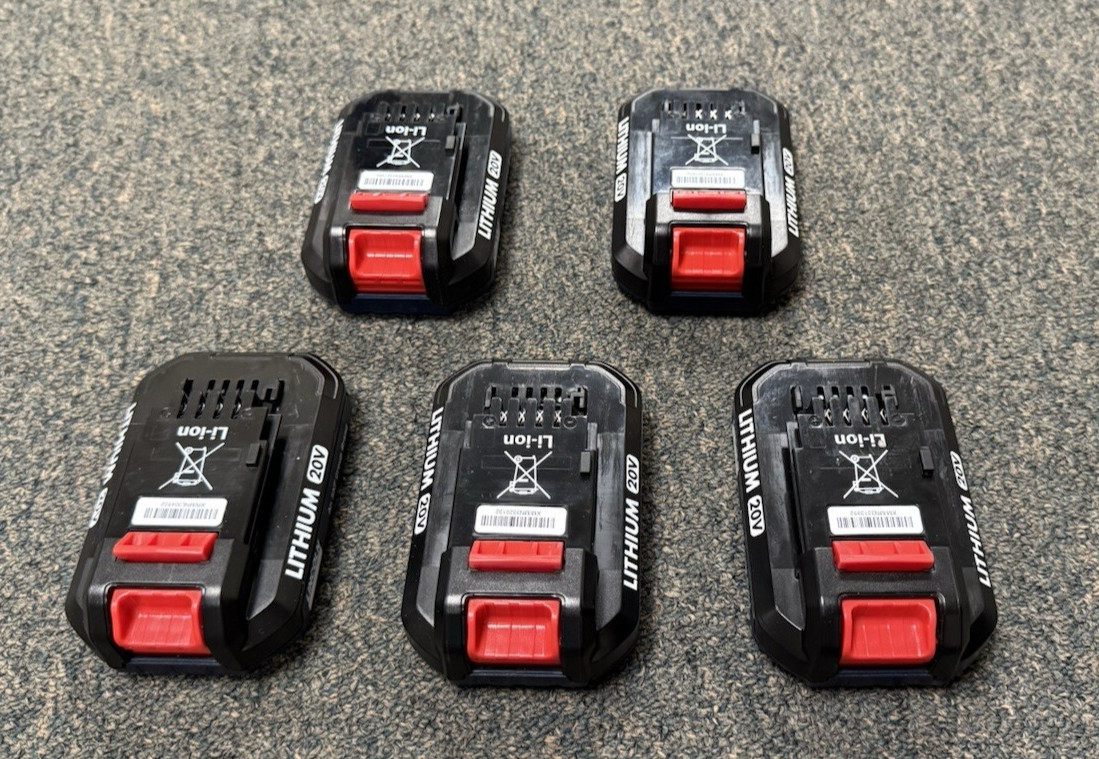 Parts/Repair Scrap Lot of 5 Defective 20 Volt Li Lithium Ion Batteries  4 lbs