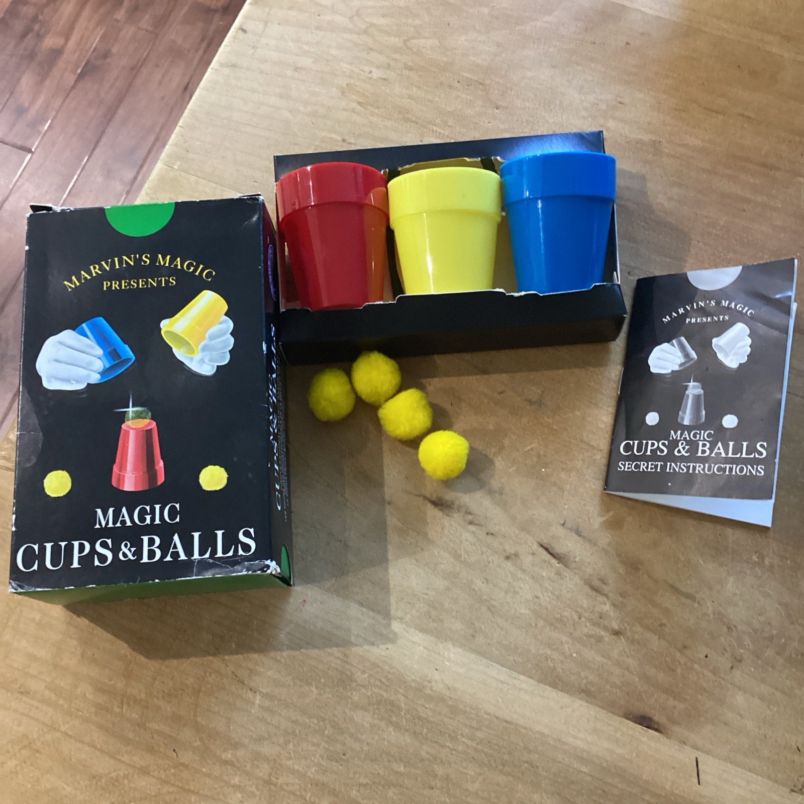 Original Marvin's Magic Cups & balls Trick, Ball Cup Game