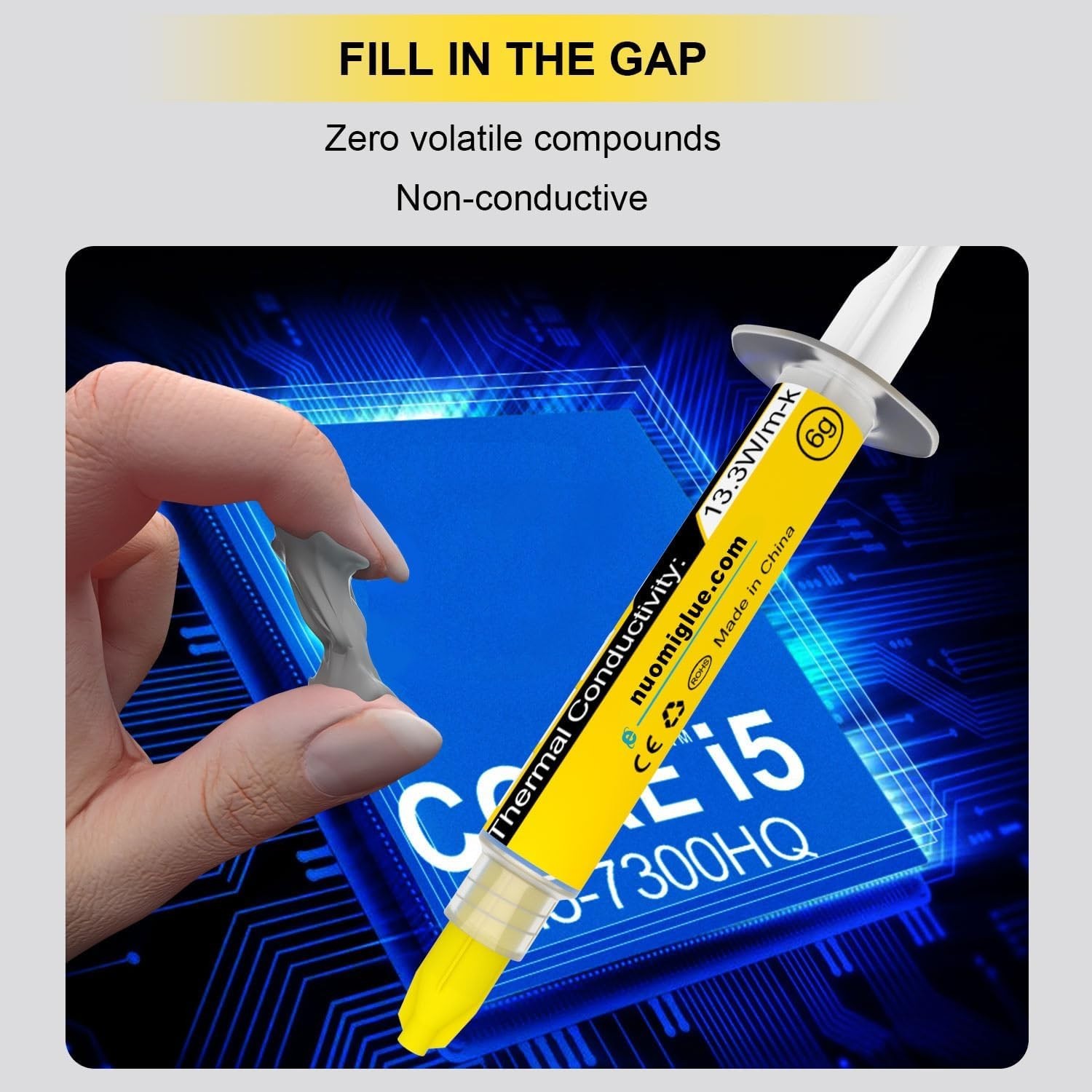 6g Carbon-Based Thermal Paste with Applicator Kit for Universal Heat Dissipation