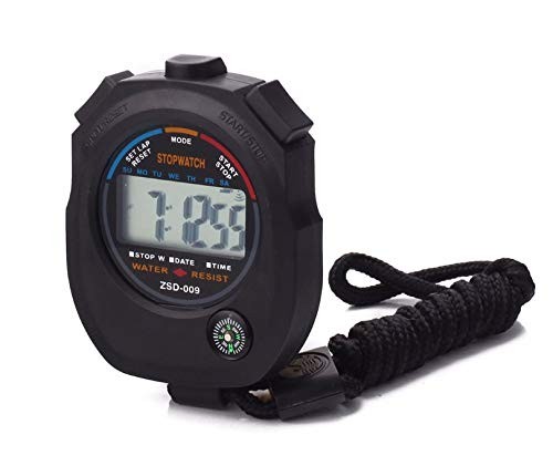 2 Pack MultiFunction Electronic Digital Sport Stopwatch Timer, Large Display ...