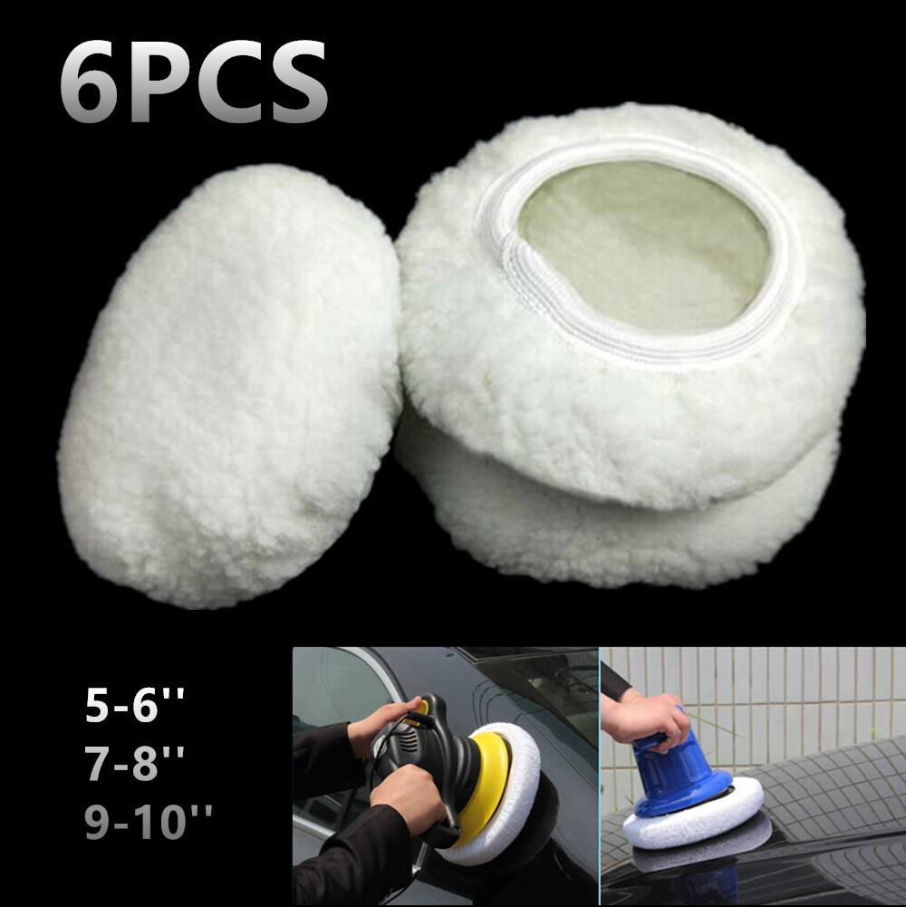 Auto Car Wax Polisher Pads Microfiber Polishing Bonnet Waxing Buffing Cover