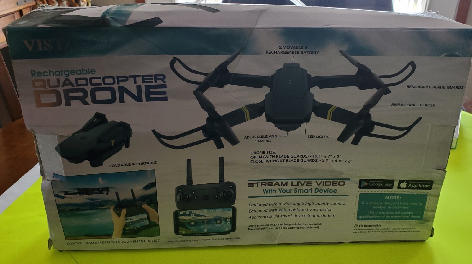 Vistatech Rechargeable Quadcopter Drone