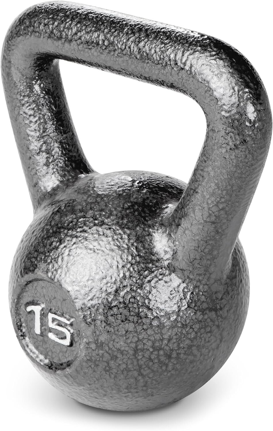 Single Kettlebell 10lb, 15lb, 20lb Cast Iron Kettlebell Hand Weight for Home Gym