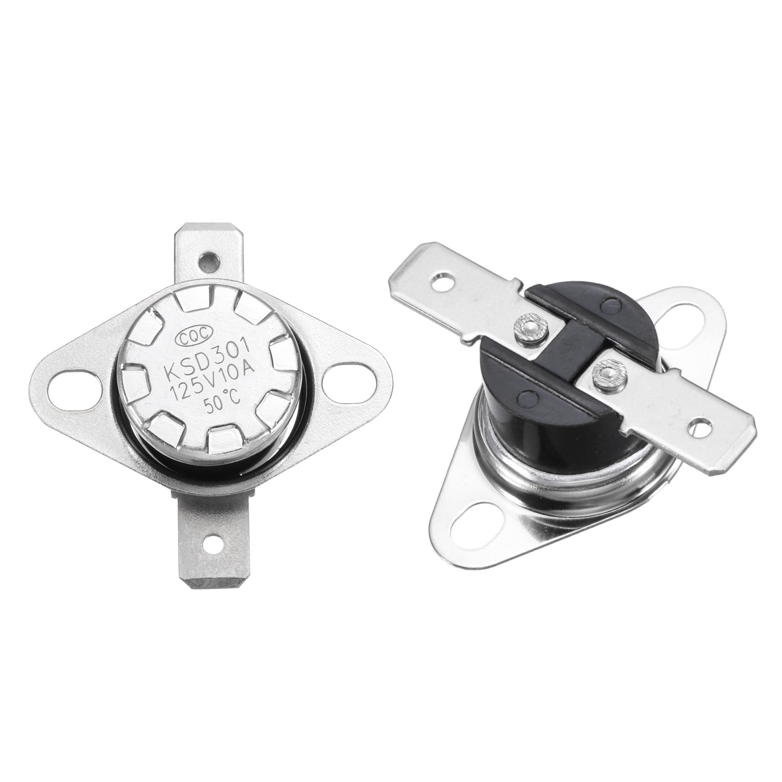 2Pcs KSD301 Thermostat 50°C/122°F 10A Normally Closed Switch Bakelite