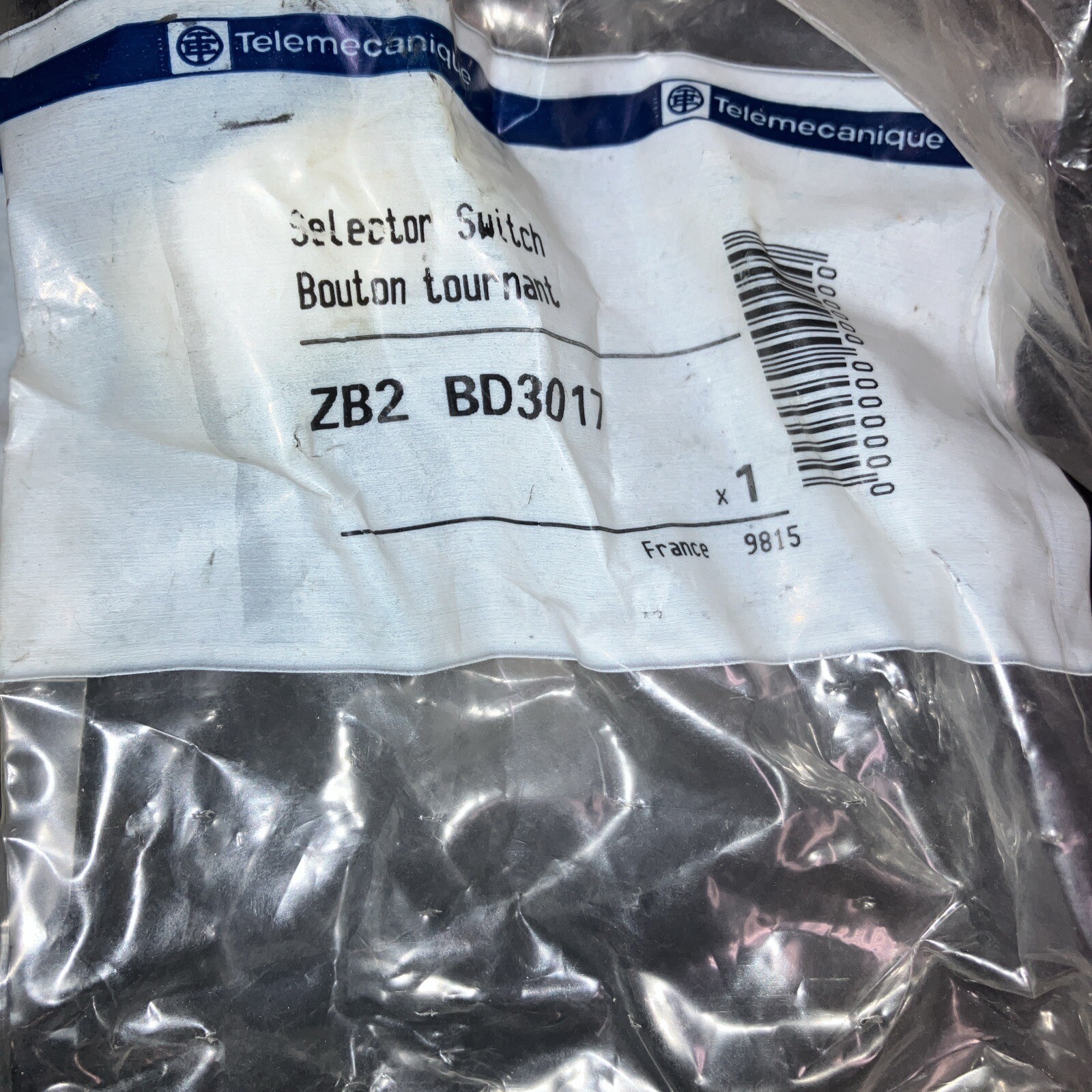 X5 Pieces Telemecanique Selector Switch Operator ZB2 Bd3017 NEW X5 Pieces