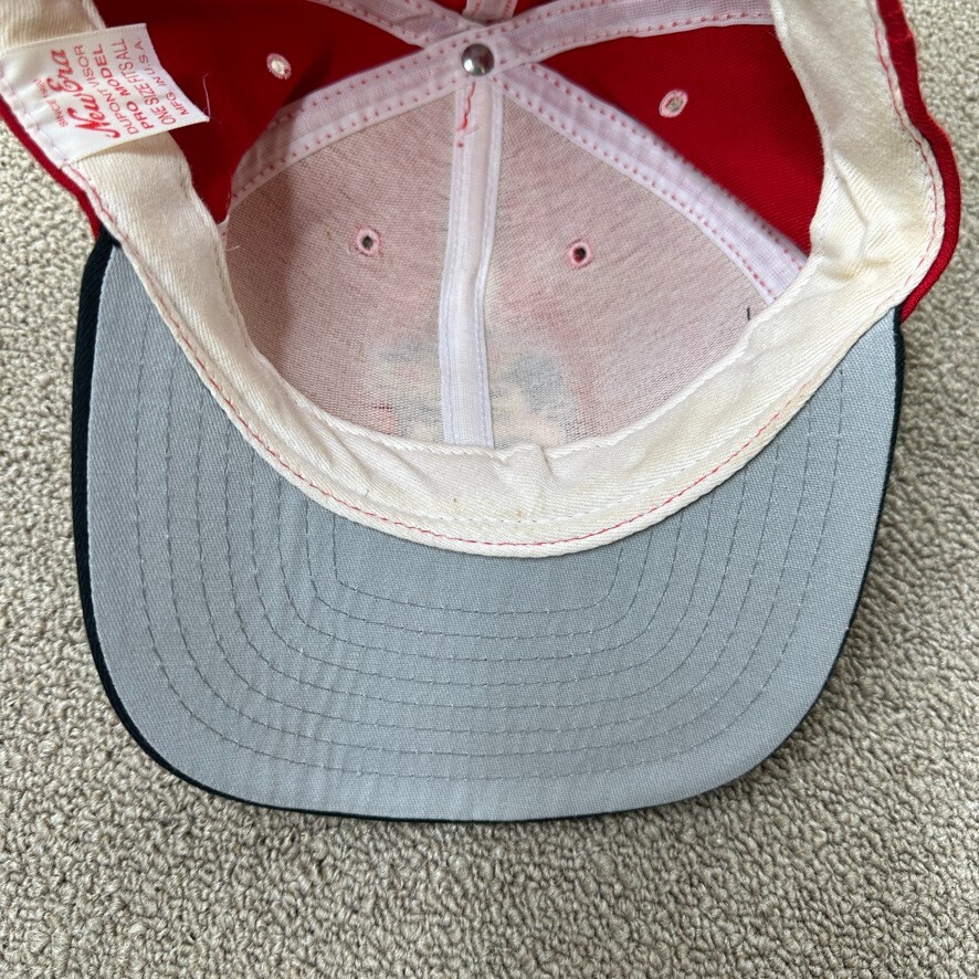 New Era Minor League Baseball Team Hat Snapback Cap Red Black VTG