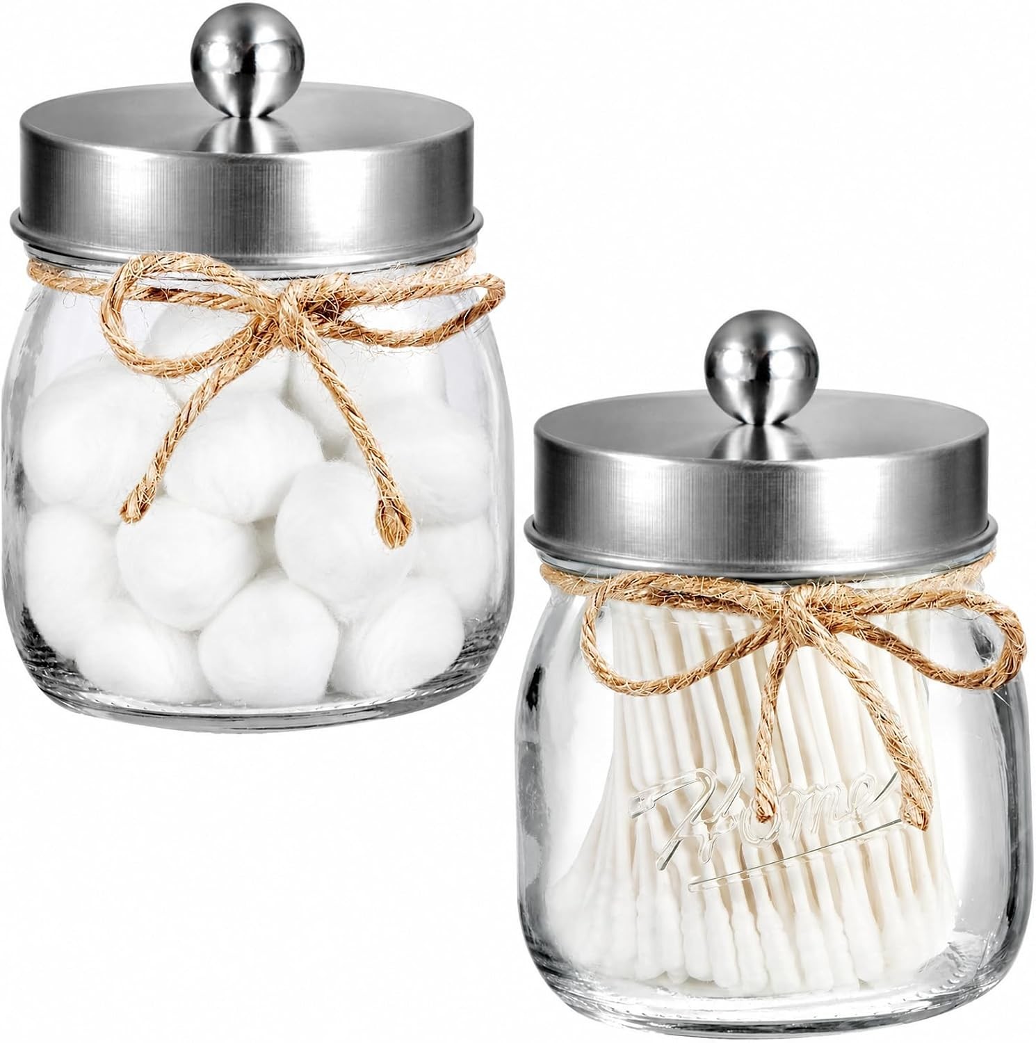 2 Pack Qtip Holder for Bathroom - Cotton Swab Holders, Bathroom Organizers and