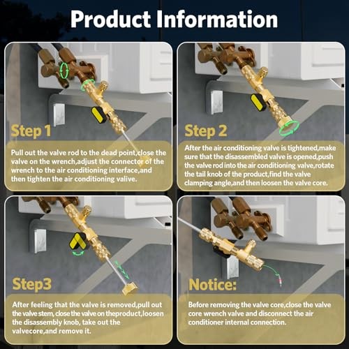 Valve Core Remover Installer Tool with 1 Valve Core Remover + 21 Accessories