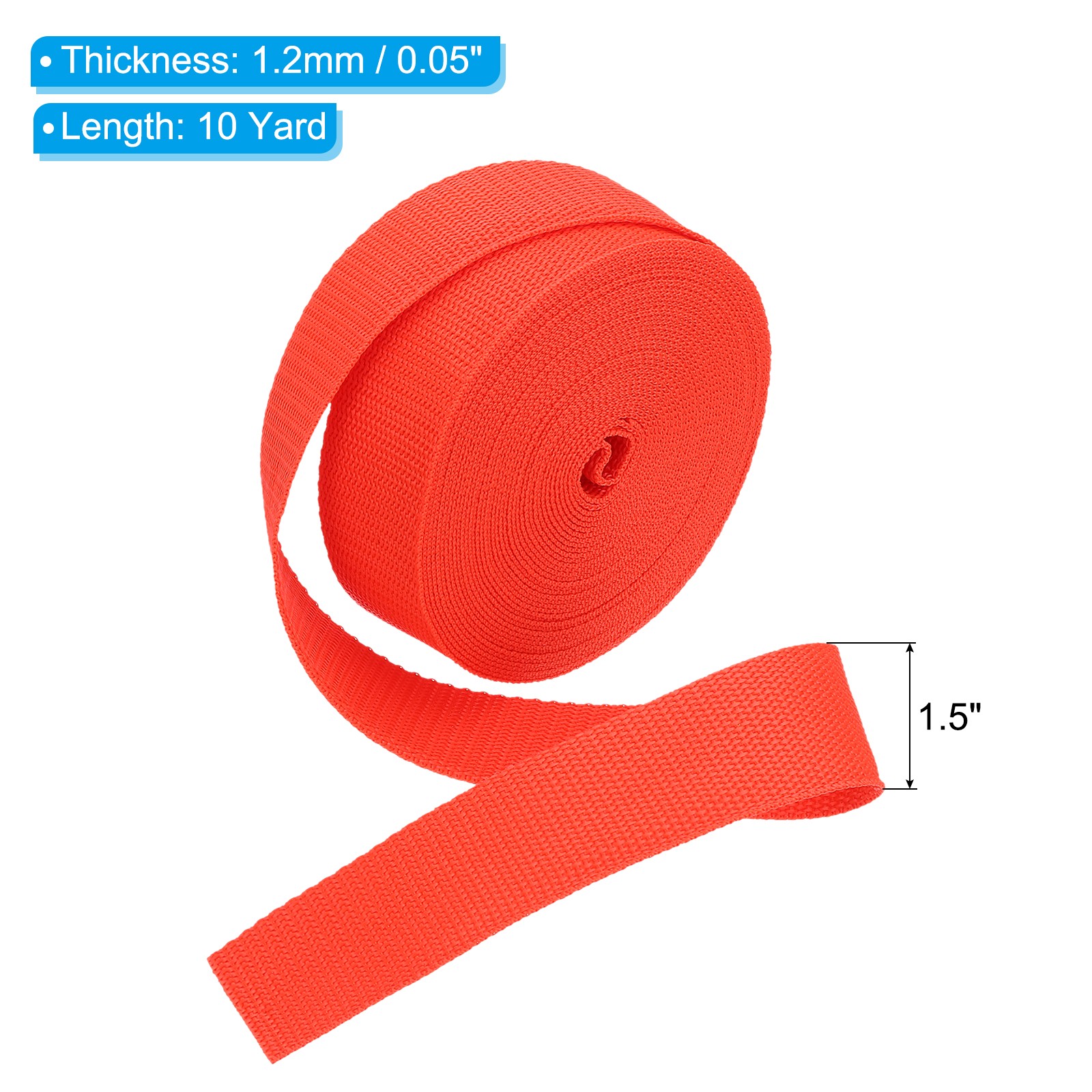 10 Yard Webbing 1.5 Inch Polypropylene Webbing Strap Chair Straps Red