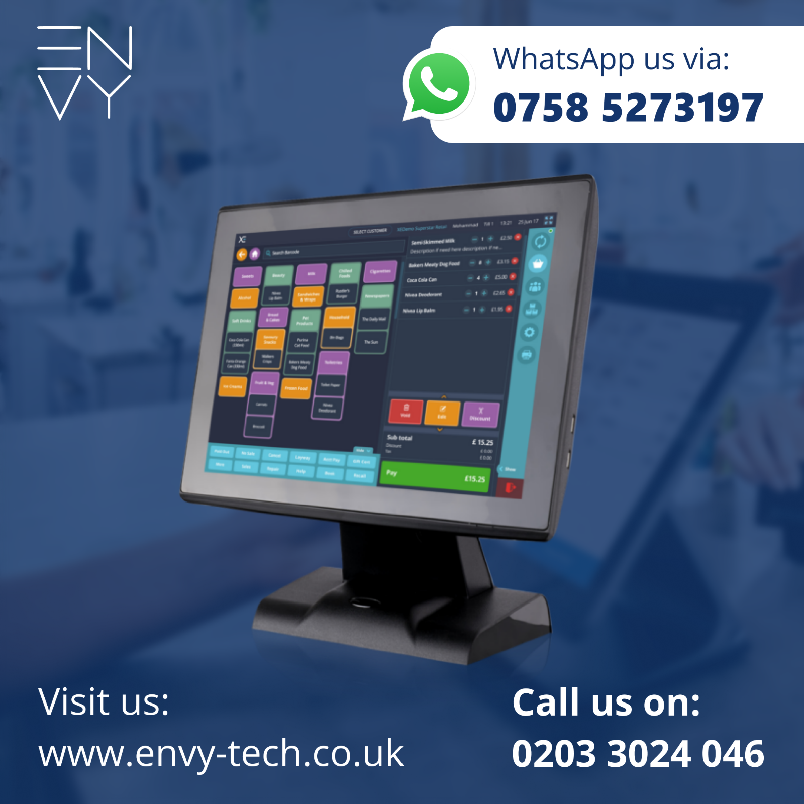 15" Touchscreen POS Cash Register Till System For Pharmacies