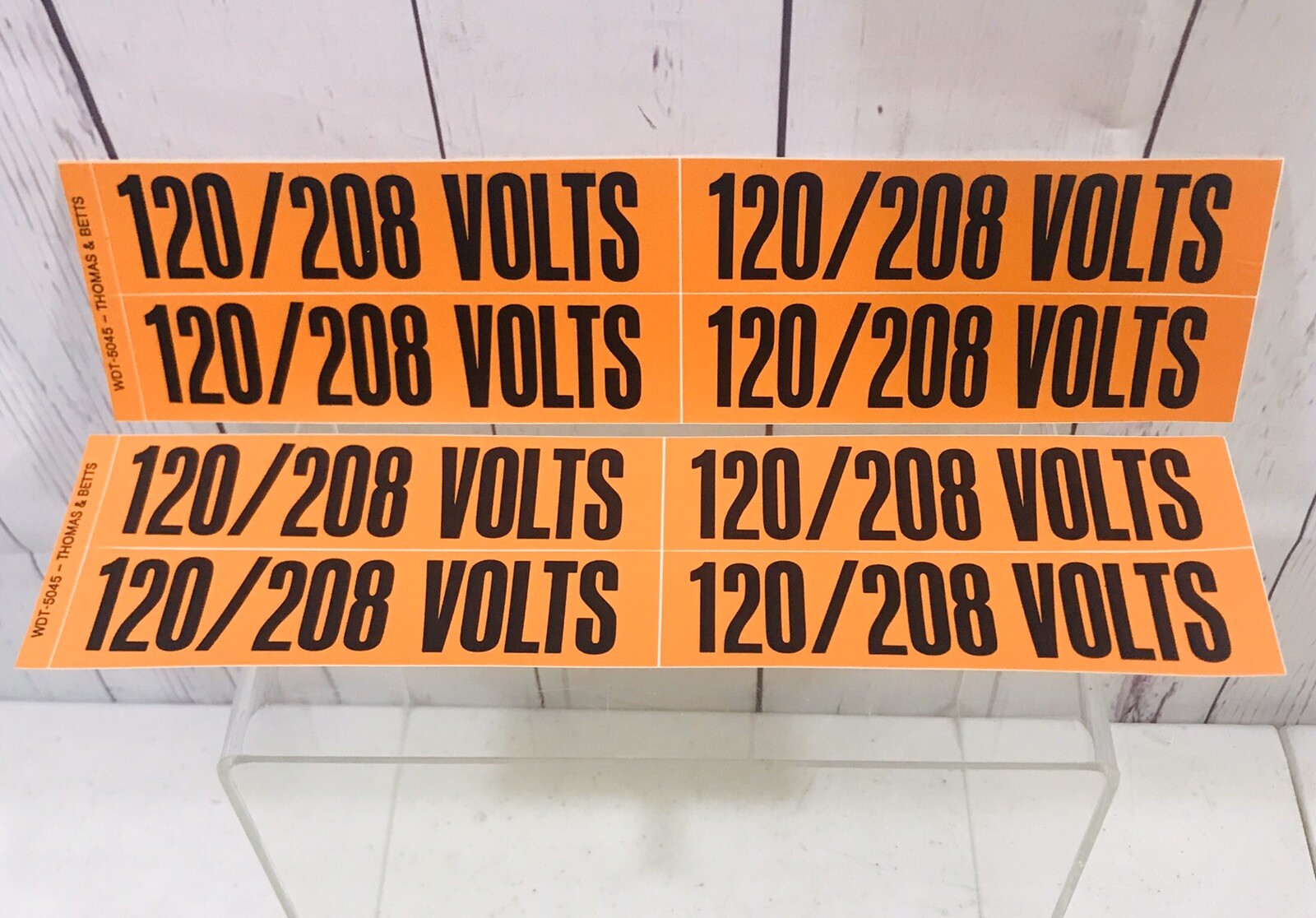Voltage Card 8 Markers 2 Cards 120/208 Volts Thomas & Betts Brady WDT 5045