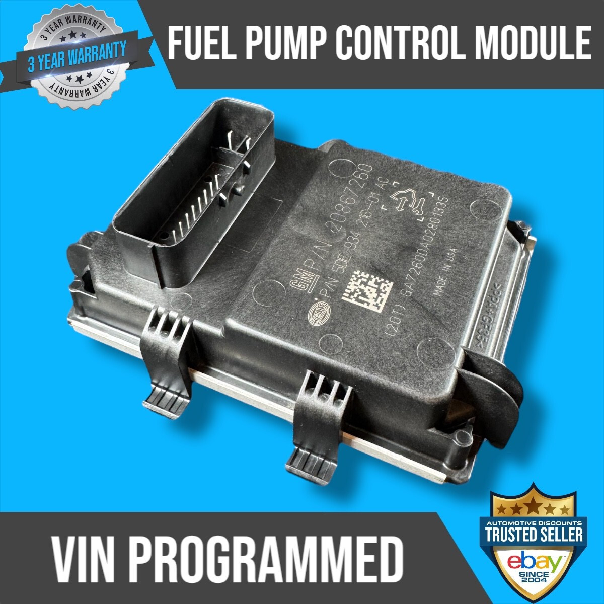 2016 Chevy Colorado FPCM Fuel Pump Control Module VIN PROGRAMMED 23231860
