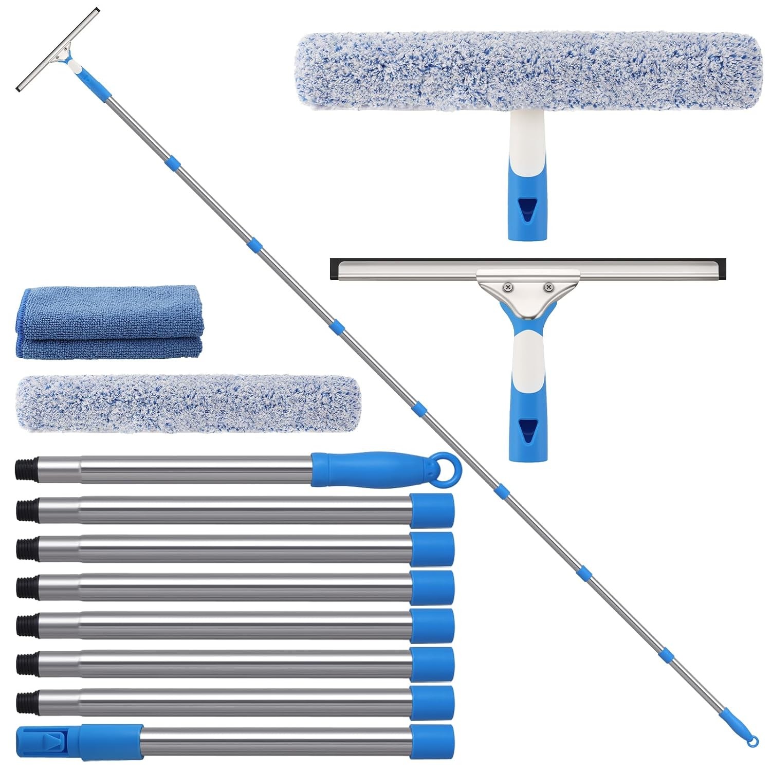 10 Foot Professional Window Cleaning Squeegee Tool with Extension Pole Car