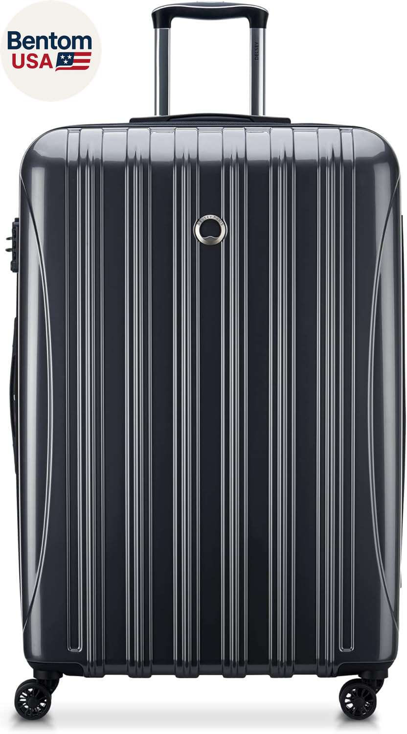 Helium Aero Hardside Expandable Luggage Spinner Checked Suitcase Titanium