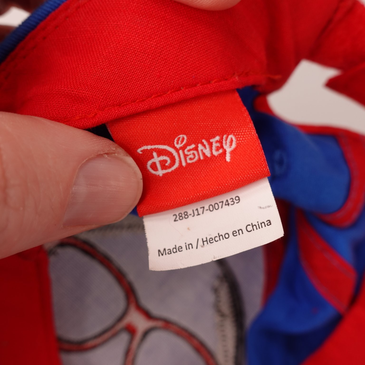 Disney Boys Hat Red Blue Mickey Mouse Adjustable OSFM