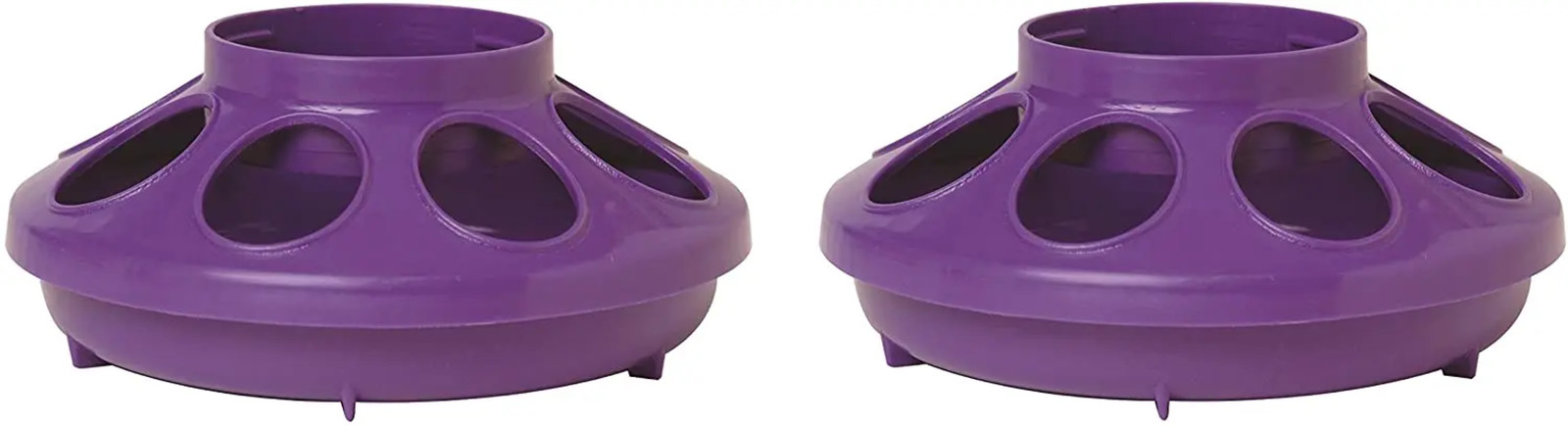 Little Giant Plastic Baby Chick Feeder Bases 1Qt Purple 2-Pack