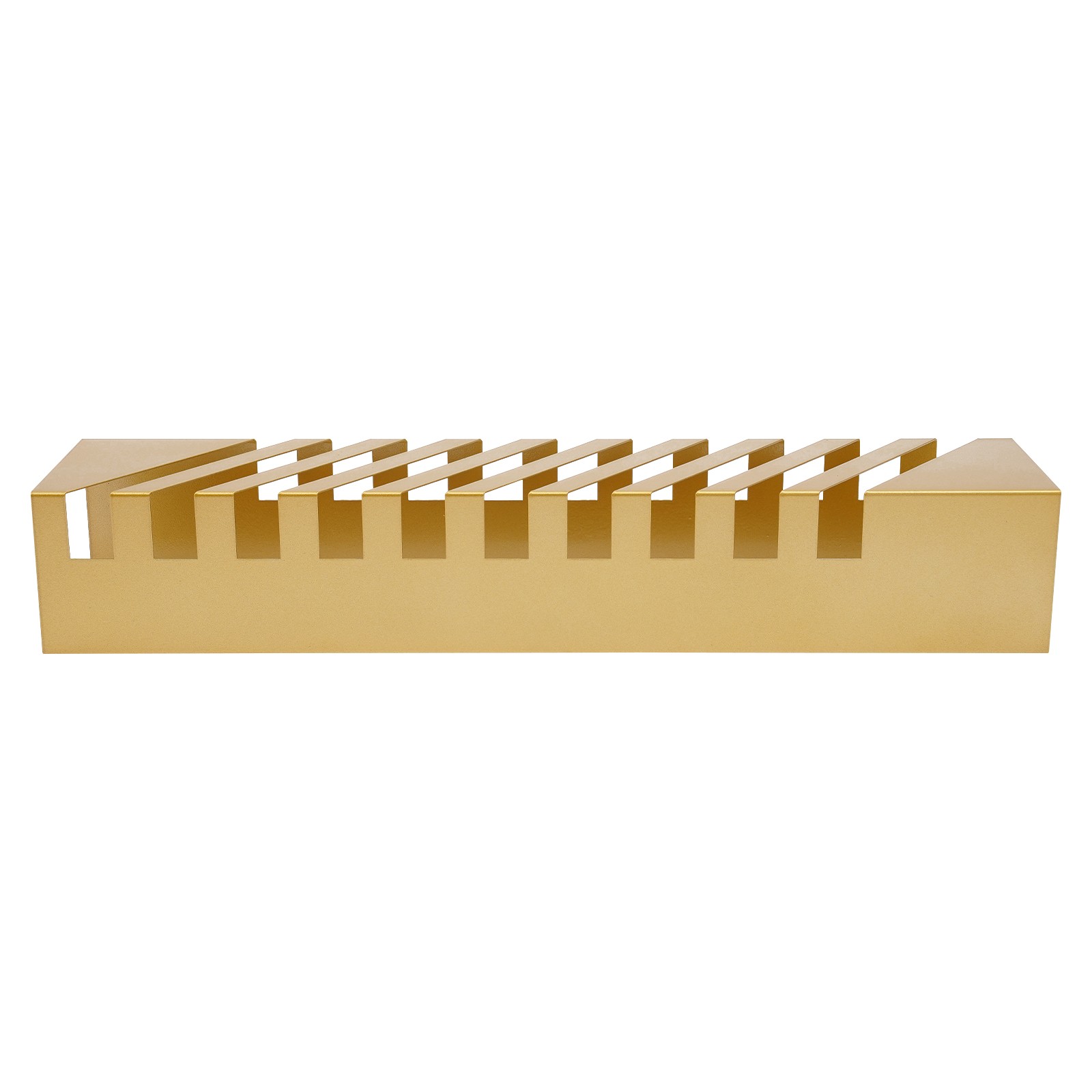 Gold Tile Display Rack 10 Slots Tabletop Slanted Sample Holder Iron