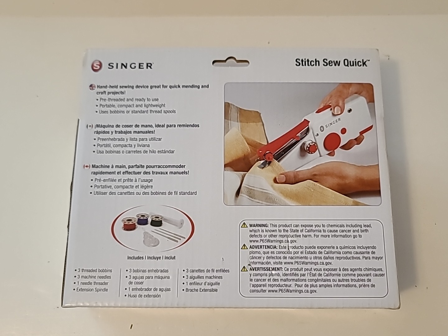 NEW SINGER Stitch Sew Quick Cordless Handheld Portable Mending Machine