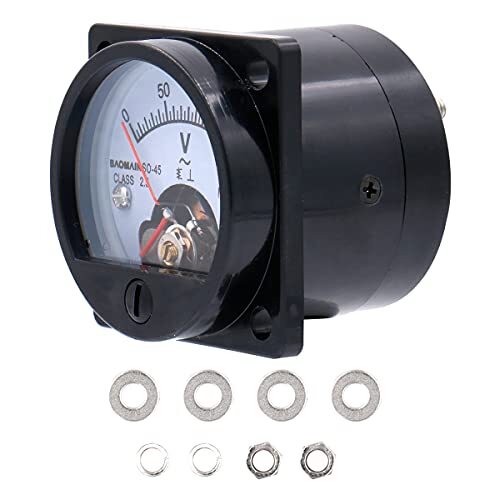 Medidor De Panel De Dial Analogico Voltimetro Calibre So-45 Ca 0-150 V Redondo
