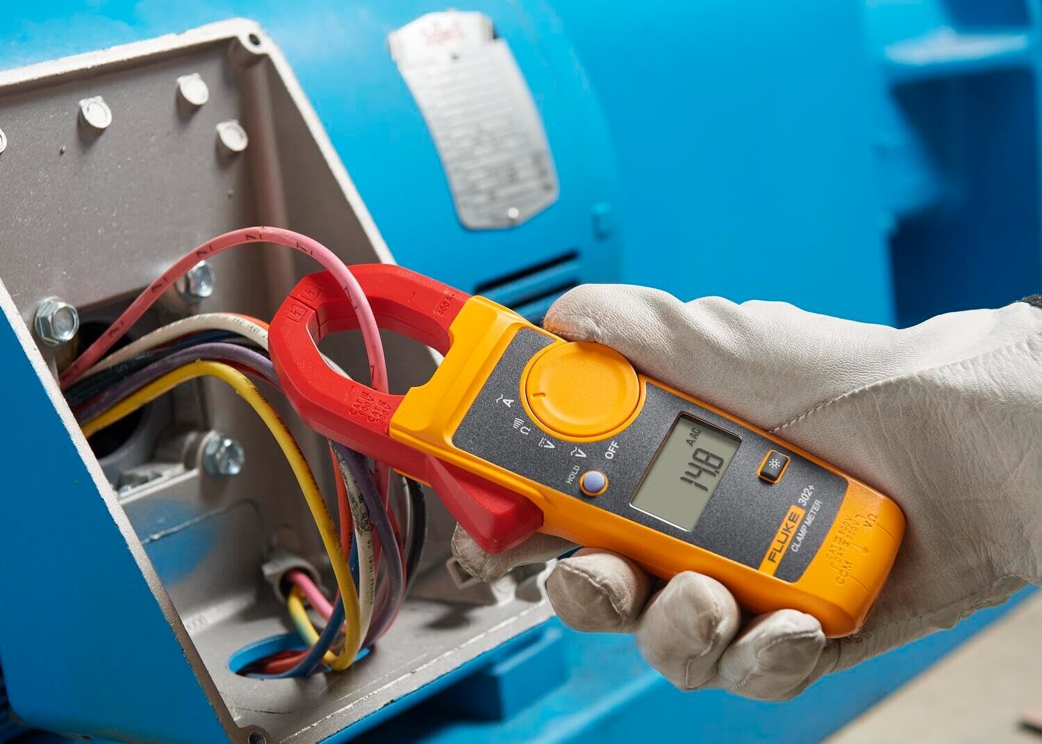 Fluke 302+ Plus AC400A Digital Clamp Meter Tester AC / DC Volt Amp Multimeter