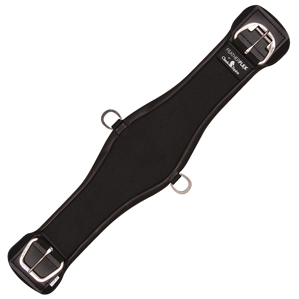 43CE 36 In. Black Classic Equine Featherflex Roper Cinch Girth Horse