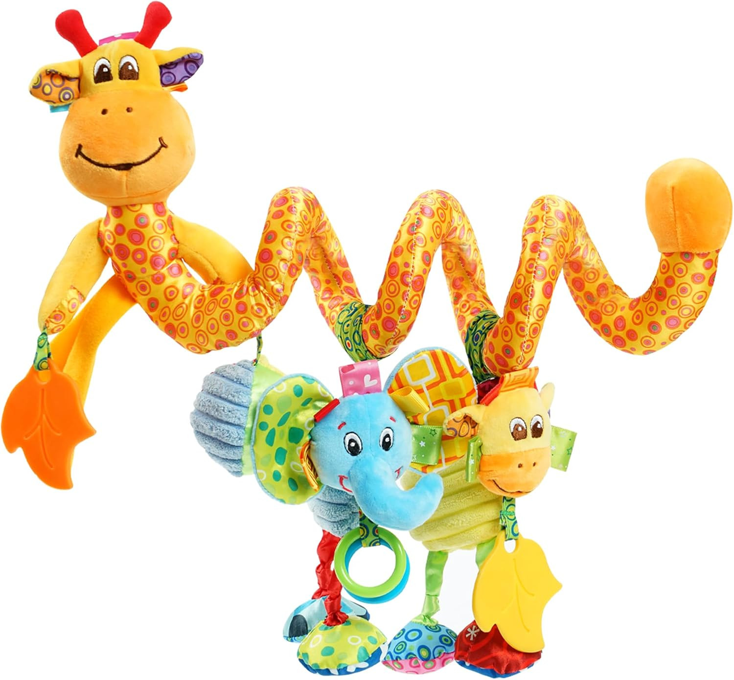 Crib Stroller Car Seat Toys for Baby 0-3-6-9-12 Months, Tummy Time Hanging Senso