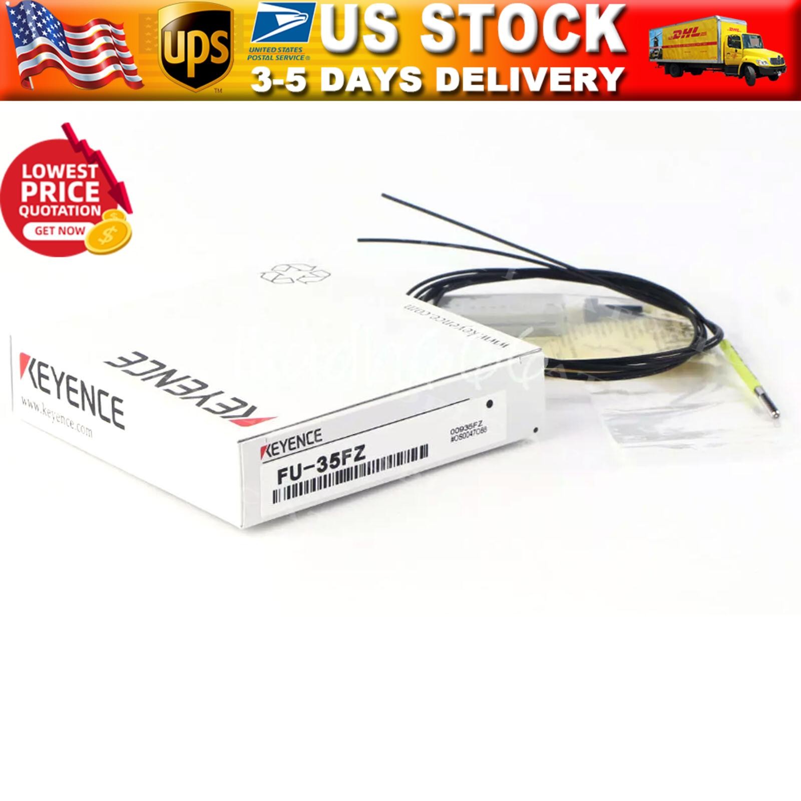 KEYENCE Digital Fiber Optic Sensor FU-35FZ FU35FZ Original New in Box Free Ship